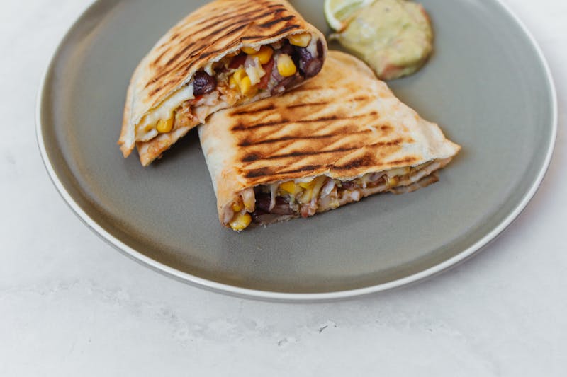 Cafe Rio steak quesadilla with guacamole